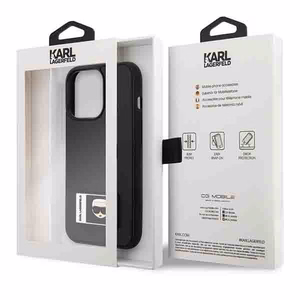 Karl Lagerfeld Ikonik Patch dėklas iPhone 13 Pro / iPhone 13 - Juodas
