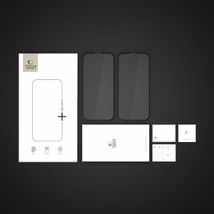 Tech-Protect Glass Fit+ 2 dalių grūdinto stiklo apsauginis stiklas iPhone 16e / 14 / 13 Pro / 13, juodas