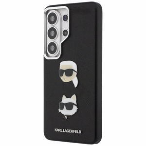 Karl Lagerfeld dėklas Saffiano Double Heads Metal Samsung Galaxy S26 Ultra juodas