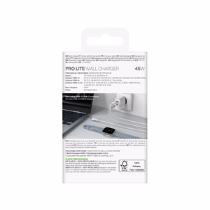 Puro Daily Prolite 45W USB-C USB-A Power Delivery įkroviklis su USB-C kabeliu - baltas