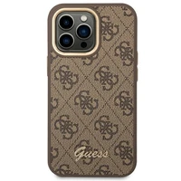 Guess GUHCP14LHG4SHW iPhone 14 Pro 6.1 "rudas / rudas kietas dėklas 4G Vintage Auksinio Logotipo