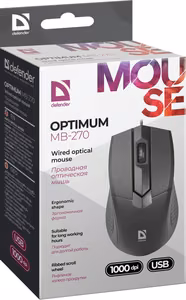 Defender Optimum MB-270 mouse office right-hand USB Type-A optical 1000 DPI