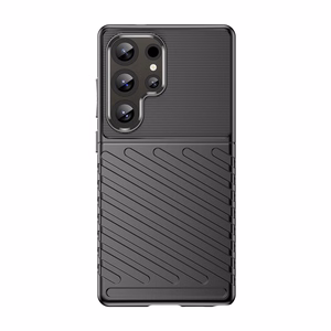Thunder dėklas telefonui Samsung Galaxy S25 Ultra silikoninis šarvuotas dėklas - juodas