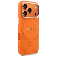 Guess Peony Hot Stamp MagSafe Case for iPhone 17 Pro Max - Orange