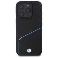 BMW Sign odinės tekstūros ir linijos magnetinis dėklas telefonui iPhone 16 Pro Max - juodas