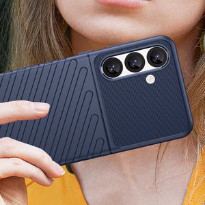 Thunder Case Samsung Galaxy S25 Silikoninis šarvuotas dėklas - mėlynas