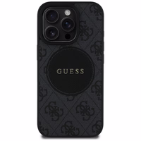 Guess 4G Circle Classic Logo Magnetinis dėklas telefonui iPhone 16 Pro Max - juodas