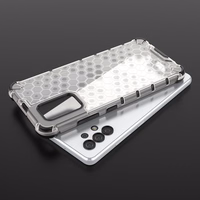 Dėklas telefonui su medaus koriu dizainu, apsauginis dėklas su gelio rėmeliu, skirtas Samsung Galaxy A13 5G, skaidrus