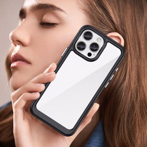 Outer Space dėklas telefonui su geliniu rėmeliu iPhone 16 Pro - juodas