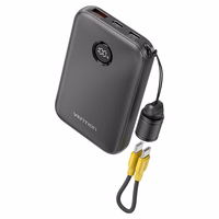 Vention 10000 mAh Išorinis akumuliatorius 2xUSB-C 1xUSB-A 22,5 W, juodas