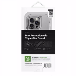 Uniq Combat iPhone 16 Pro 6.3" Magnetinis įkrovimo dėklas pilkas/akmens pilkas