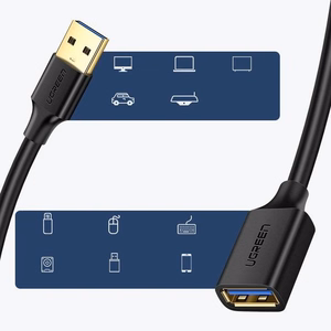 USB laidas Ugreen USB 3.0 lizdas - USB 3.0 kištukas 1M