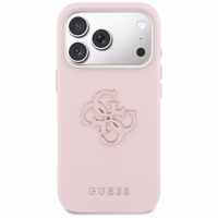 Guess HC PU FW RESIN LOGO PINK dėklas iPhone 17 Pro Max 6,9"