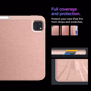 Spigen Urban Fit dėklas iPad Pro 11 colių 5 / 6 / 2024-2025 rožinis