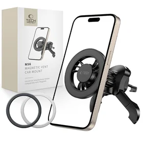 "Tech-Protect N56" magnetinis "MagSafe" automobilio oro ventiliacijos laikiklis - juodas