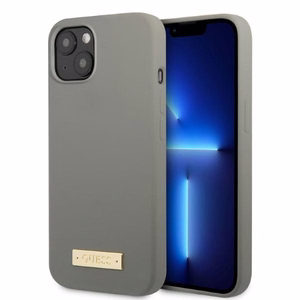 Dėklas telefonui iPhone 13 mini 5.4 - pilkas Silikoninė Logo plokštelė MagSafe