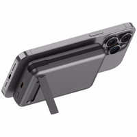 Belaidė išorinė baterija Energea MagPac Pro Plus 10000mAh Qi2 Magsafe pilkas