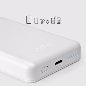 Išorinė baterija SBS TEBB5000MAG1CW 5000 mAh USB-C, suderinama su MagSafe - balta