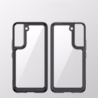 Outer Space dėklas Samsung Galaxy S22 + (S22 Plus) kietas dangtelis su geliniu rėmu permatoma