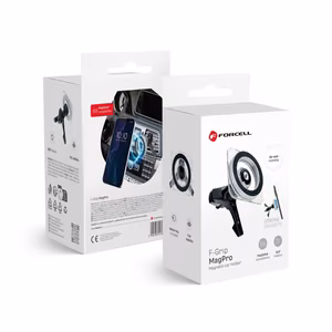 Magnetic car phone holder compatible with MagSafe Forcell F-Grip MagPro air vent black