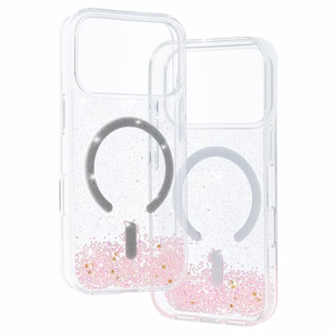 Tel Protect Moonlite magnetinis dėklas telefonui Iphone 17 Pro rožinis permatomas