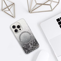 Tel Protect Moonlite Magnetinis dėklas telefonui Iphone 15 Pro Max juodas skaidrus