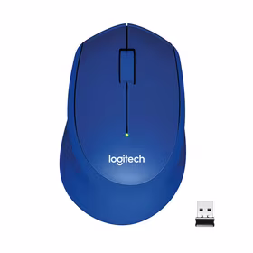 Logitech M330 Silent belaidė pelė, mėlyna