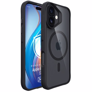 Чехол 3mk Satin Armor MagCase для iPhone 17 - чёрный