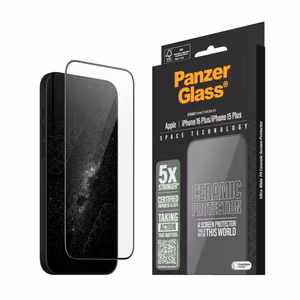 PanzerGlass Ceramic Screen Protector iPhone 16 Plus 6.7" Ultra-Wide Fit 2855