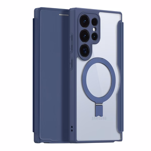 Dux Ducis Skin X Pro dėklas su magnetiniu žiedu / stovu Samsung S24 Ultra - mėlynas