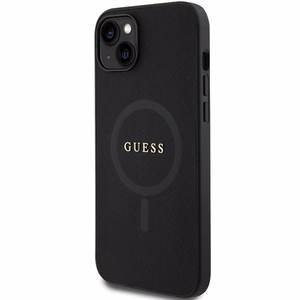 Guess GUHMP15MPSAHMCK iPhone 15 Plus 6.7" juodas/juodas kietas dėklas Saffiano MagSafe