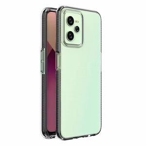 Spring Case dėklas Realme C35 silikoninis dangtelis su rėmeliu juodas