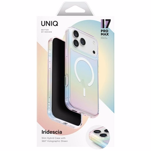Uniq Iridescia dėklas telefonui iPhone 17 Pro Max Magclick Įkrovimas - Daugiaspalvis
