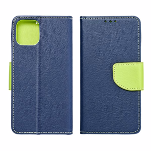 Flip case for Xiaomi Redmi NOTE 13 PRO 5G Fancy Book navy blue / lime
