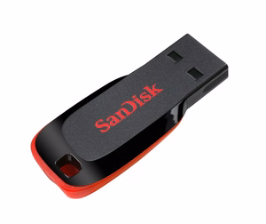 SanDisk Cruzer Blade USB atmintukas 128 GB USB A tipo 2.0 Juoda, Raudona