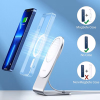 Belaidis įkroviklis CHOETECH, 15W, magnetinis, pilkas su stovu