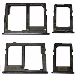 SIM kortelės laikiklis Samsung J610 J6+ 2018 (2 vnt) juodas ORG