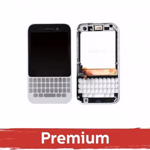 LCD дисплей для Blackberry Q5 белый с рамкой OEM