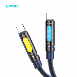 BWOO 240W Type C to Type C Data scented Laidas With RGB Lighting juodas X325C-C