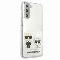 Karl Lagerfeld Karl&Choupette dėklas Samsung Galaxy S21+ - skaidrus