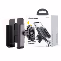 Wozinsky metal bicycle phone laikiklis, scooters juodas (WBHBK3)