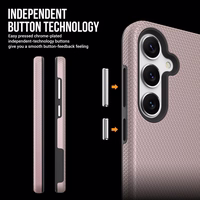 Dėklas Perfectionists Triangle Case Samsung S721 S24 FE rožinio aukso