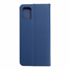 Flip чехол для Samsung A71 Luna Book Carbon синий