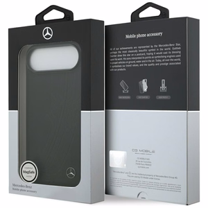 Mercedes Odinis Didelis Laurel Lapų Magnetinis dėklas telefonui iPhone Air - juodas