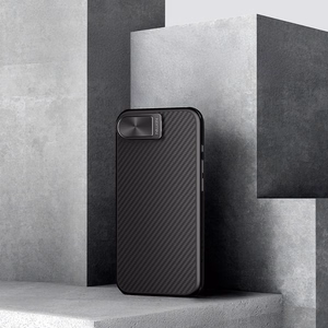 Nillkin CarboProp Magnetic dėklas with kameros dangtelis and stovas iPhone 16e / 17e - juodas