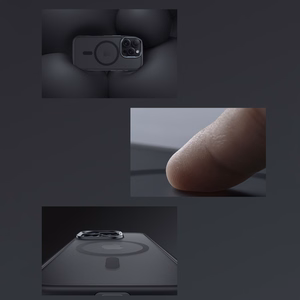 Benks Magnētinis Mist dėklas su metalo rėmu iPhone 16 pilkas