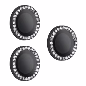 Temperuotas stiklas HARD DIAMOND kamerai (objektyvui) iPhone 17 Pro/17 Pro Max juodos spalvos, 3 vnt.