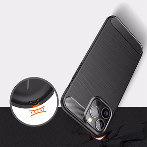 Dėklas telefonui CARBON XIAOMI REDMI NOTE 12 5G/POCO X5 juodas
