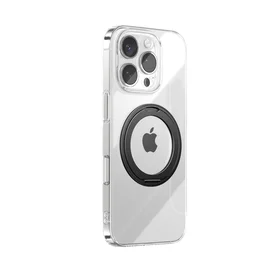 "Joyroom" JR-16JL6 "iPhone 16 Pro Max" itin plonas "MagSafe" suderinamas dėklas su 360° žiediniu stovu - juodas