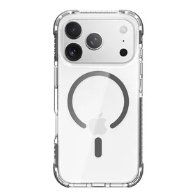 Rock Crystal Clear Magnetinė serijos dėklas telefonui Iphone 17 Pro skaidrus-juodas